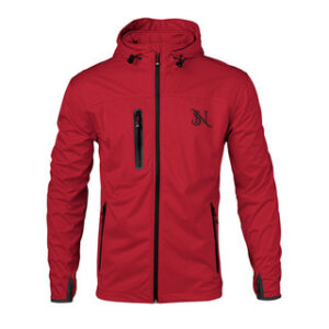 Men’s Red Softshell Hooded Jacket