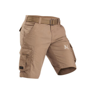 Men’s Khaki Tactical Cargo Shorts with Belt