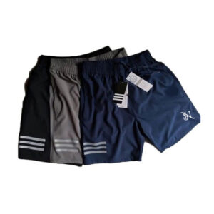 Men’s Dual-Color Performance Shorts with Side Stripe Detailing