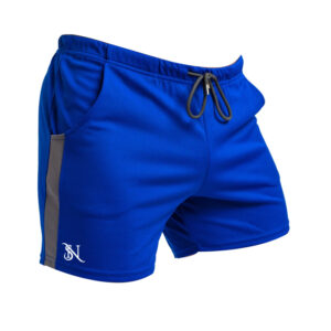 Men’s Royal Blue Contrast Panel Active Shorts