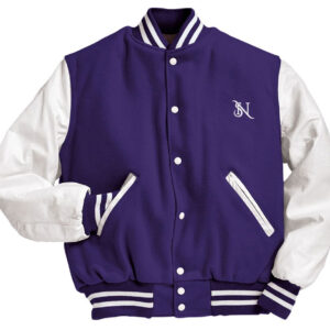 Purple & White Classic Varsity Jacket