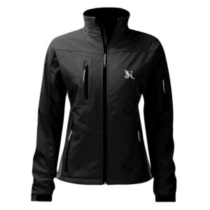 Women’s Black Softshell Zipper Jacket – All-Weather Comfort