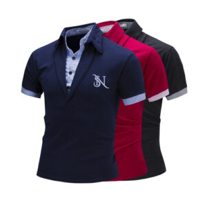 Men’s Stylish Contrast Collar Polo Shirt (Pack of 3)