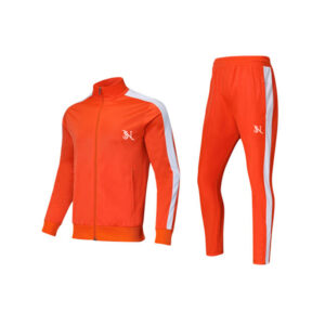Men’s Orange Contrast Stripe Premium Track Suit
