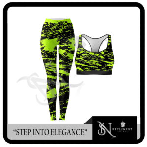 💚 Neon Camo PowerFit Legging & Sports Bra