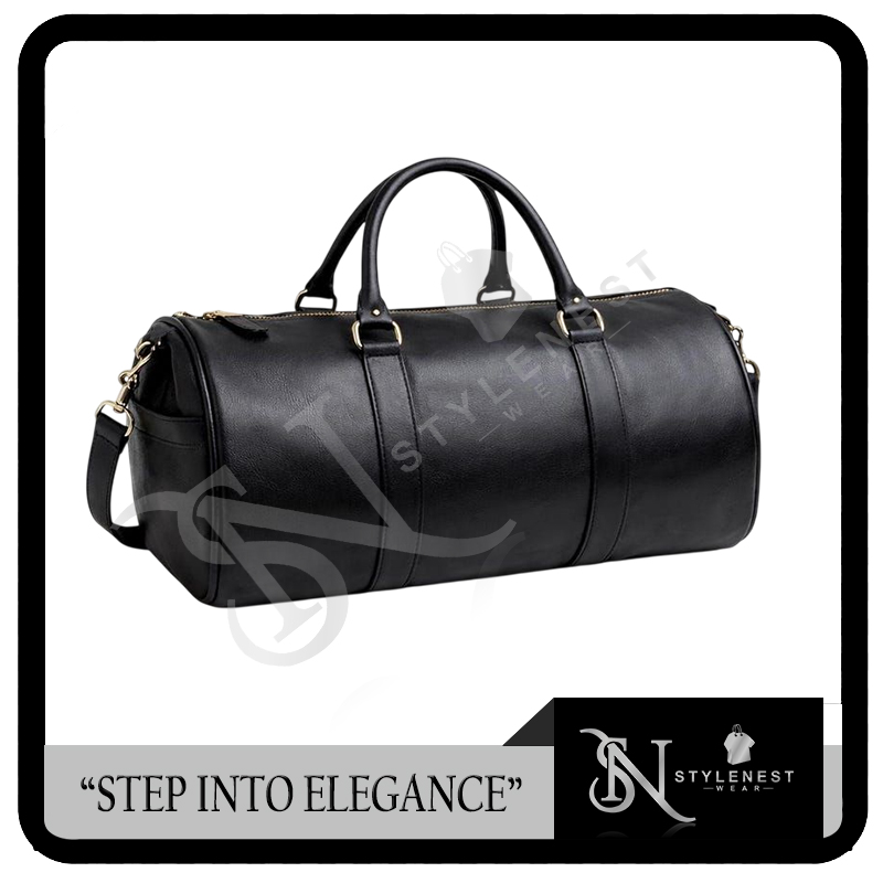Urban Luxe Genuine Leather Duffle Bag