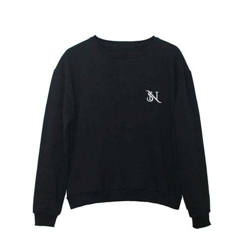Unisex Classic Black Sweatshirt – Minimal Logo Design