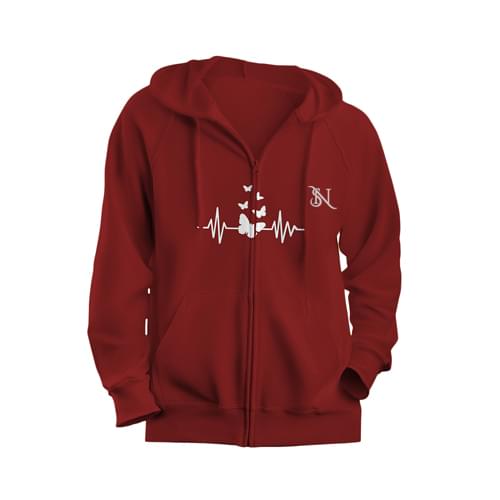 Maroon Fitness Pulse Zip-Up Hoodie