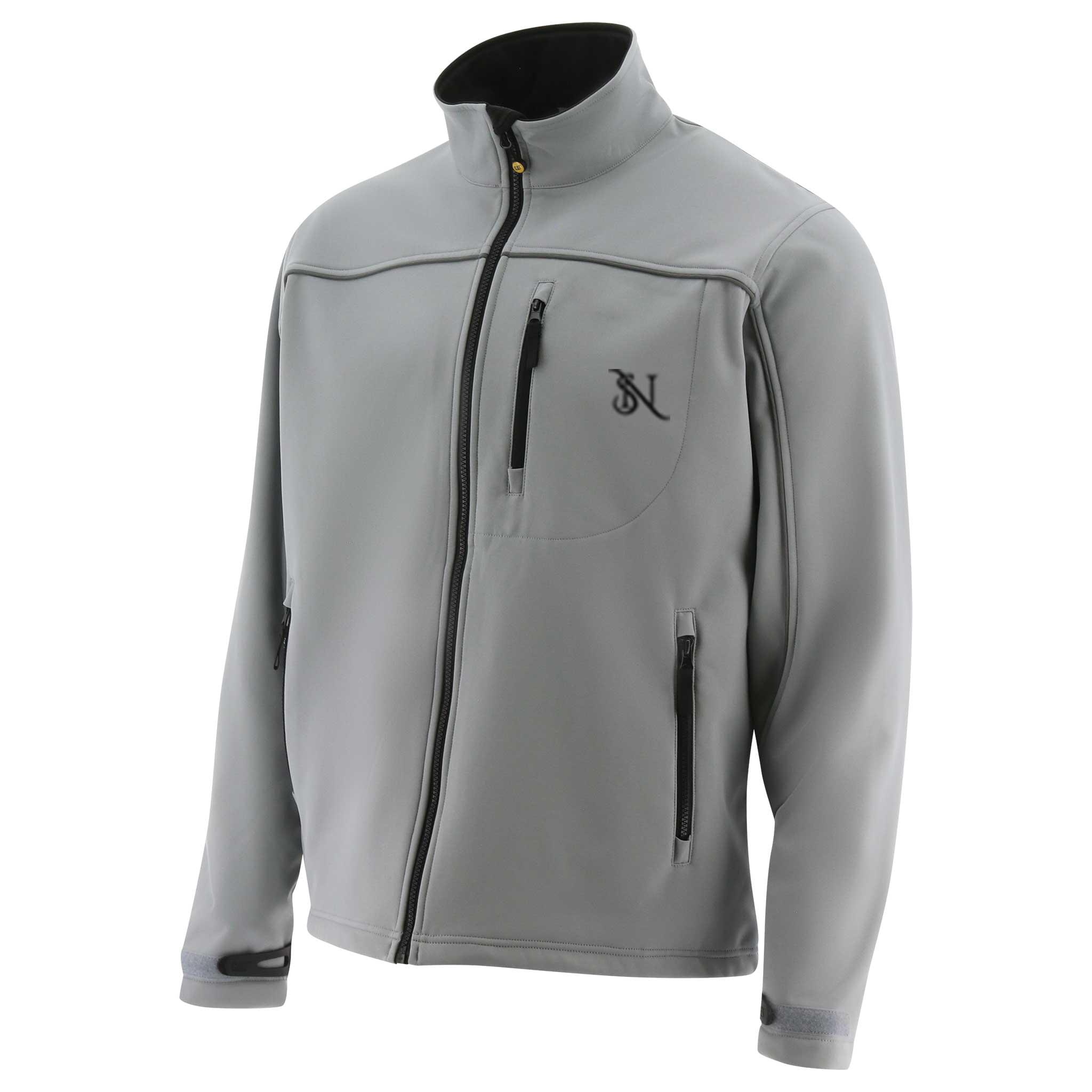Men’s Premium Softshell Zipper Jacket – Light Grey