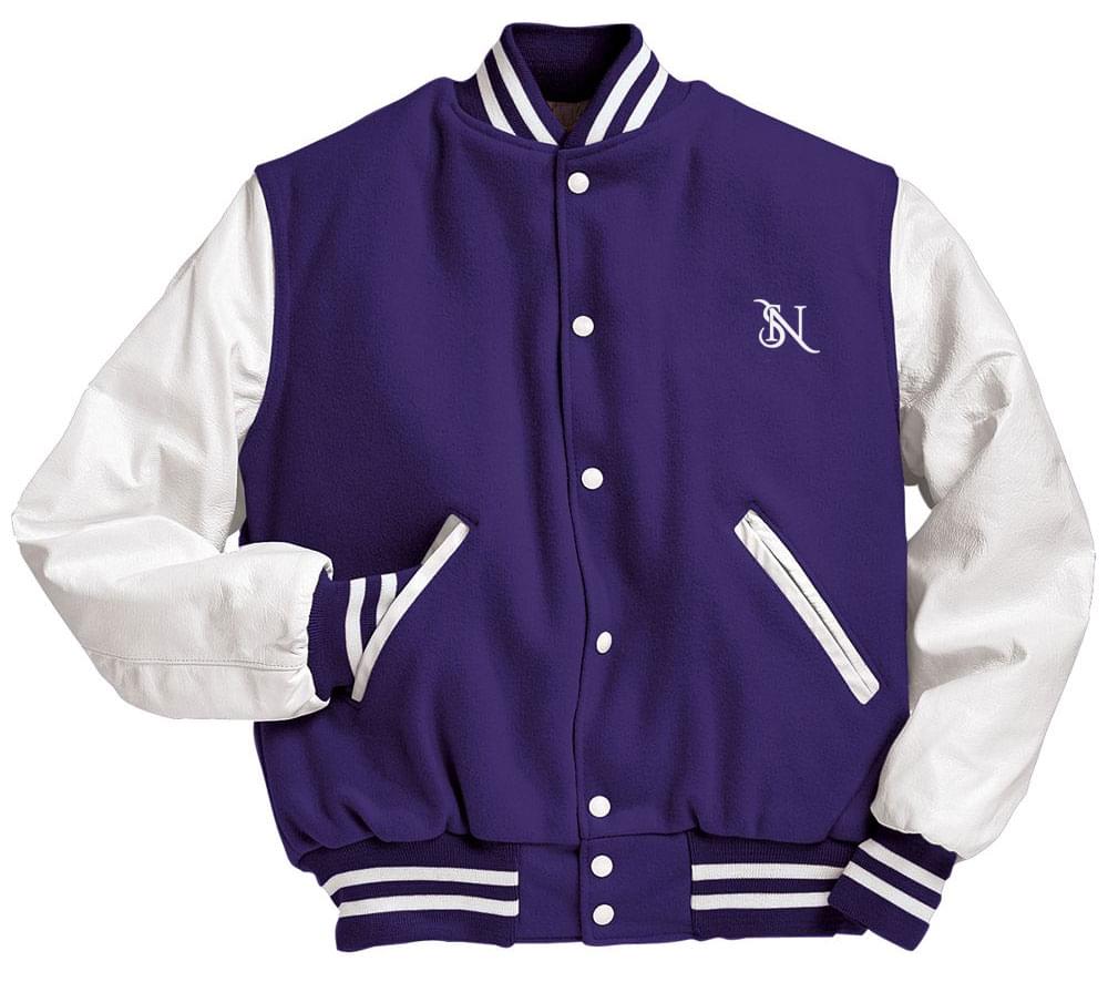 Purple & White Classic Varsity Jacket