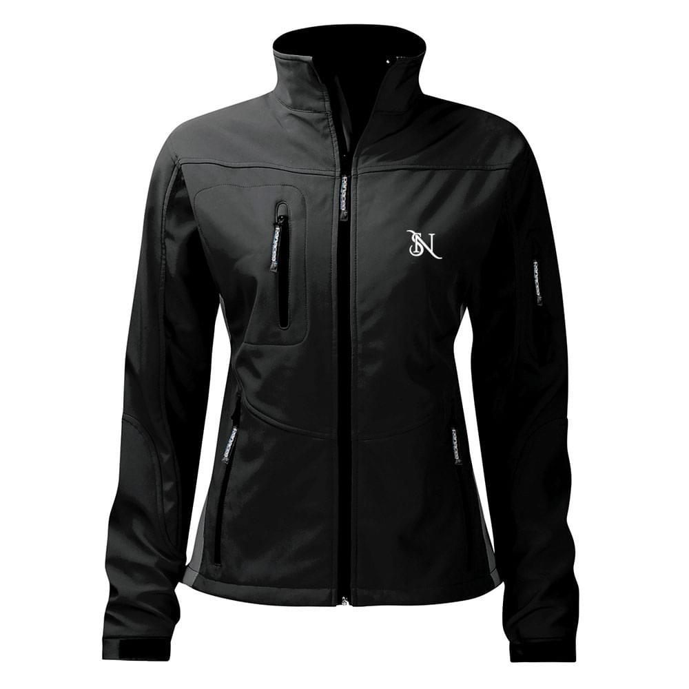 Women’s Black Softshell Zipper Jacket – All-Weather Comfort