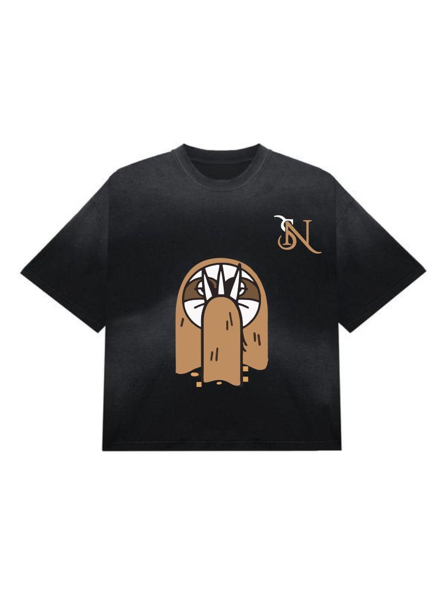 Oversized Black Graphic Menβs T-Shirt