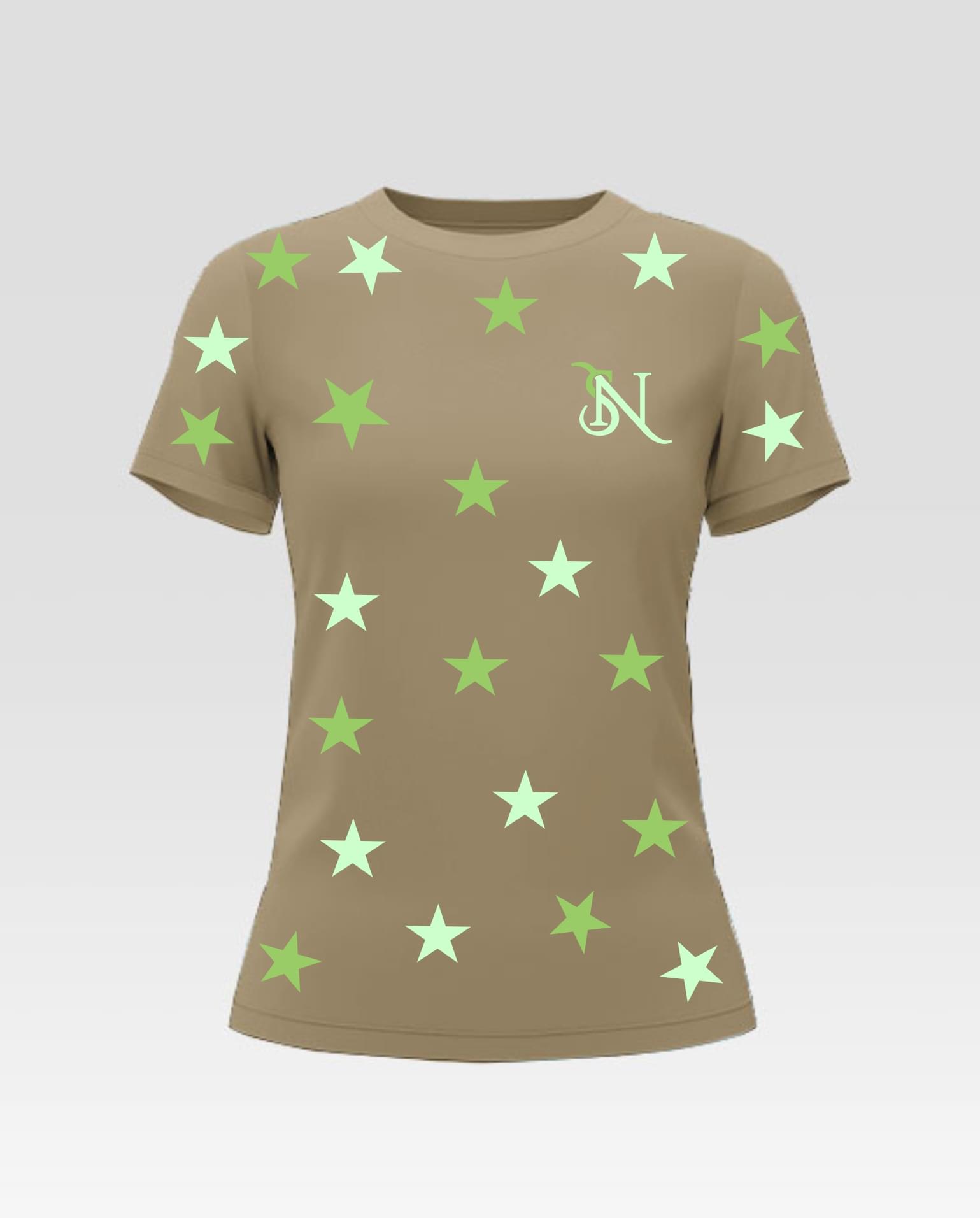 Star print casual women T- shirt - Image 2