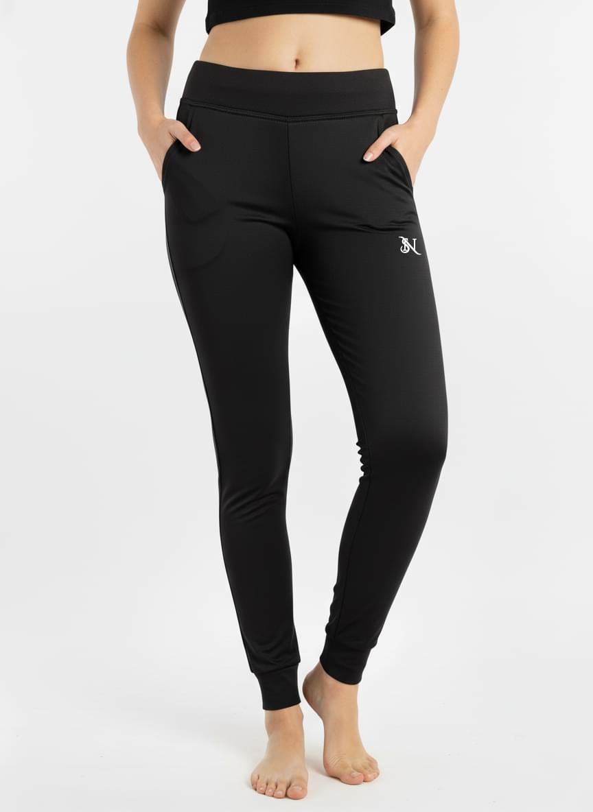 Womenβs Black Slim Fit Stretch Leggings - Image 2